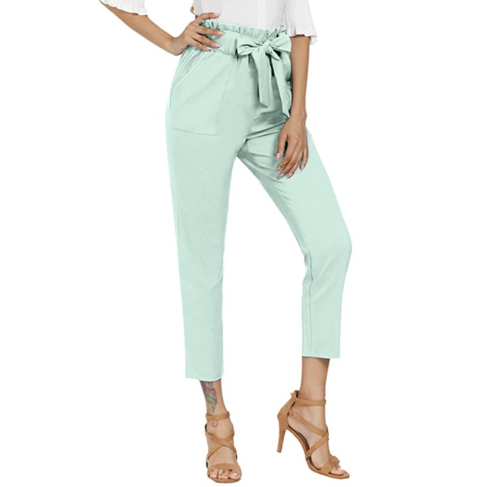 Mint Green Cigarette Trouser Pants